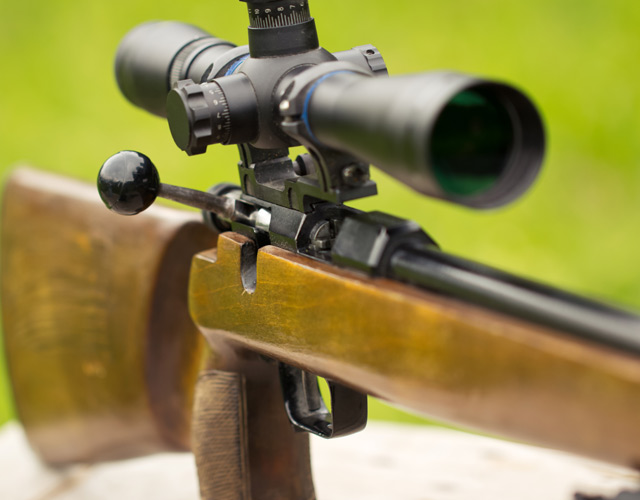 Bolt action rifle for sale at Skunk Rangers Firearms with scope mounted