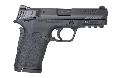 Smith & Weason M&P Shield EZ in 380 caliber with grip & thumb safeties